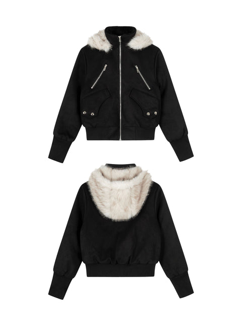 GKIKZ FROSTBITE LUXE FAUX FUR BOMBER