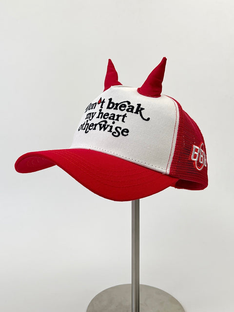 GKIKZ “DON'T BREAK MY HEART OTHERWISE” DEVIL HORN CAP