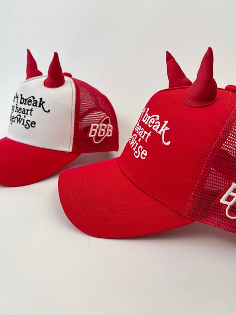 GKIKZ “DON'T BREAK MY HEART OTHERWISE” DEVIL HORN CAP