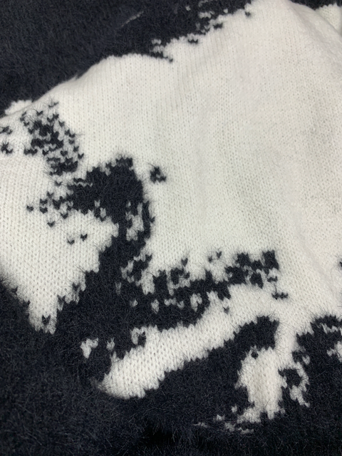 GKIKZ MR/047 FAUX MINK LOOSE SWEATER