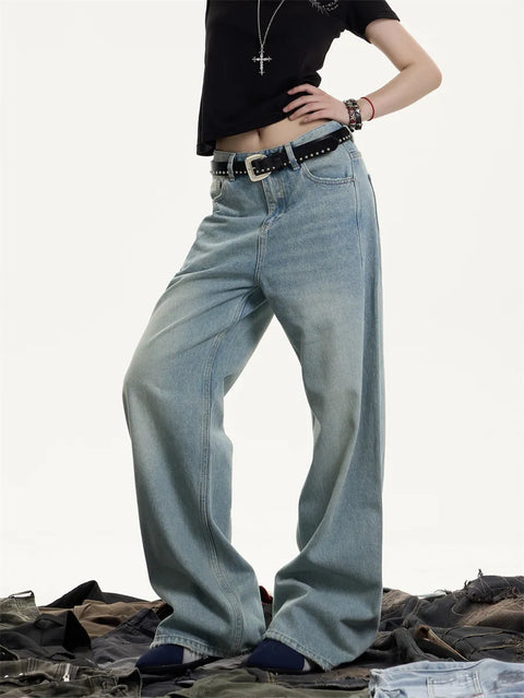 GKIKZ STONEFLOW HEAVY WIDE-LEG DENIM