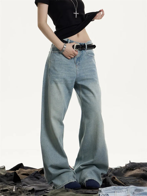 GKIKZ STONEFLOW HEAVY WIDE-LEG DENIM