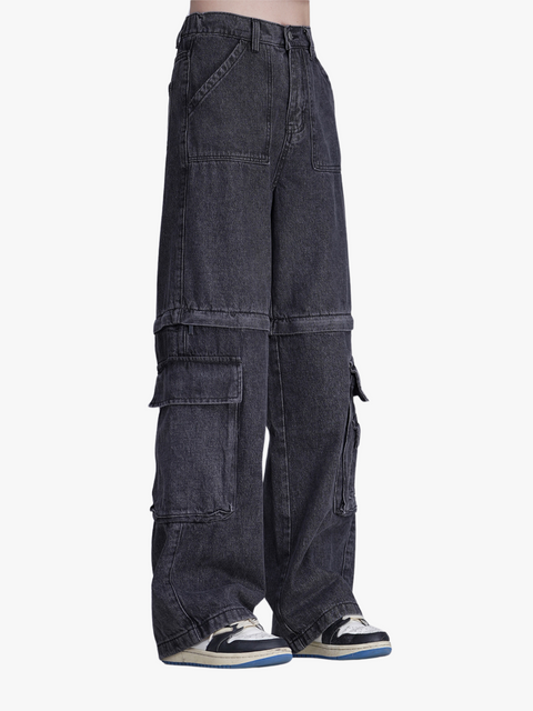 GKIKZ ATTACH OR DETACH TWO WAY DETACHABLE DENIM JEANS