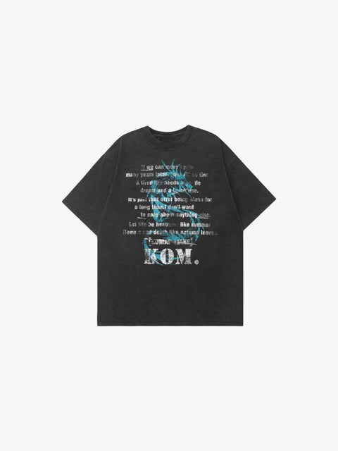 GKIKZ VINTAGE DRAGON YEAR DROP SHOULDER TEES