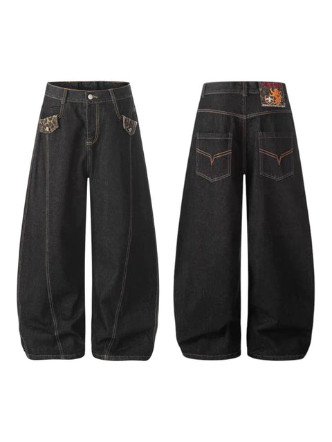 Vintage Distressed Scimitar Denim