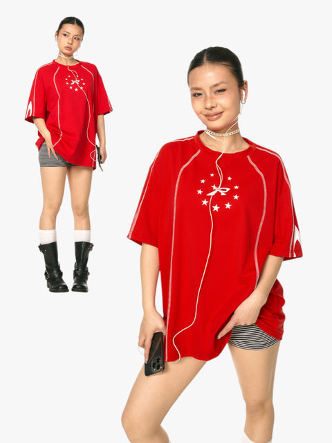 GKIKZ RADIANT STARBURST OVERSIZED TEES