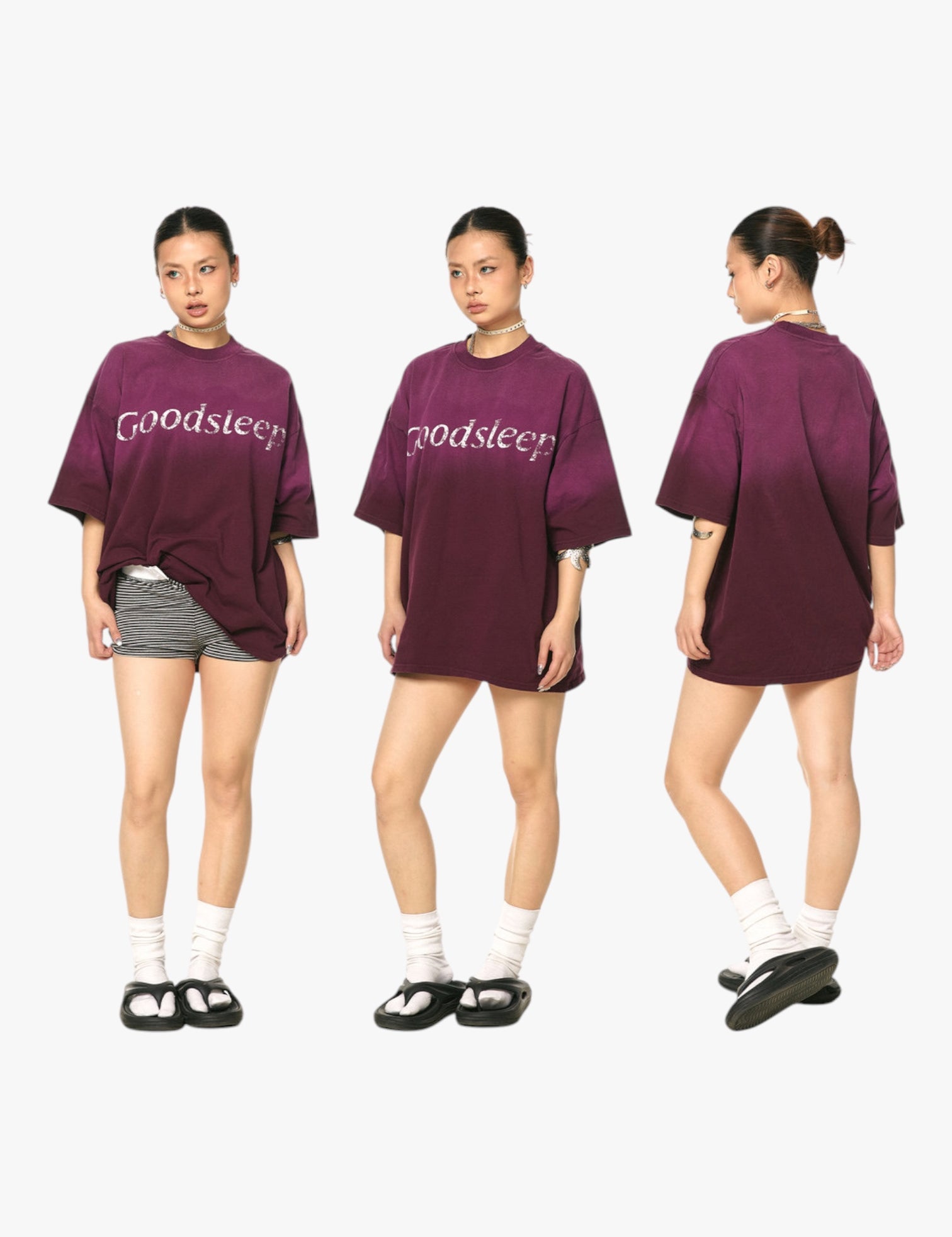GKIKZ GOODSLEEP GRADIENT HEAVY COTTON OVERSIZED TEES