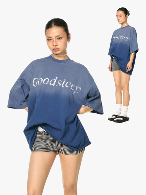 GKIKZ GOODSLEEP GRADIENT HEAVY COTTON OVERSIZED TEES