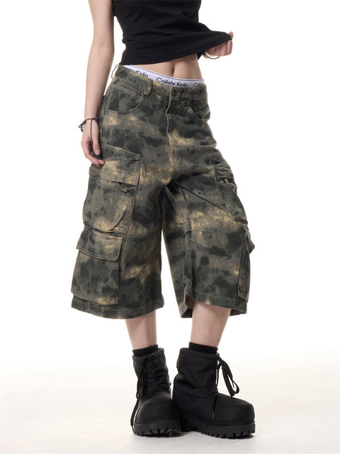 GKIKZ URBAN CAMO HEAVY CARGO SHORTS