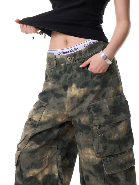 GKIKZ URBAN CAMO HEAVY CARGO SHORTS