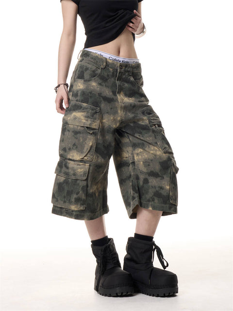 GKIKZ URBAN CAMO HEAVY CARGO SHORTS