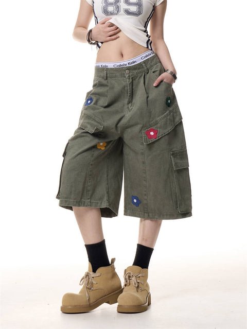 GKIKZ DAISY CARGO COTTON SHORTS