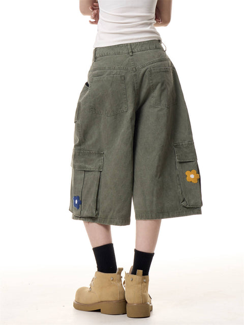 GKIKZ DAISY CARGO COTTON SHORTS