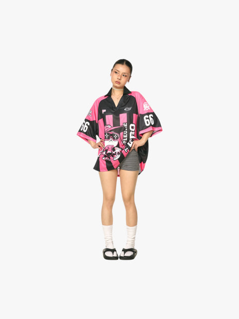 GKIKZ RETRO 66 GRAPHIC OVERSIZED JERSEY - PINK EDITION