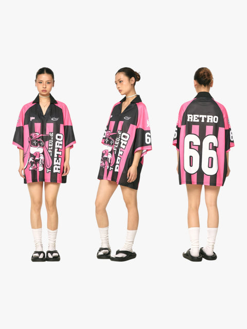 GKIKZ RETRO 66 GRAPHIC OVERSIZED JERSEY - PINK EDITION