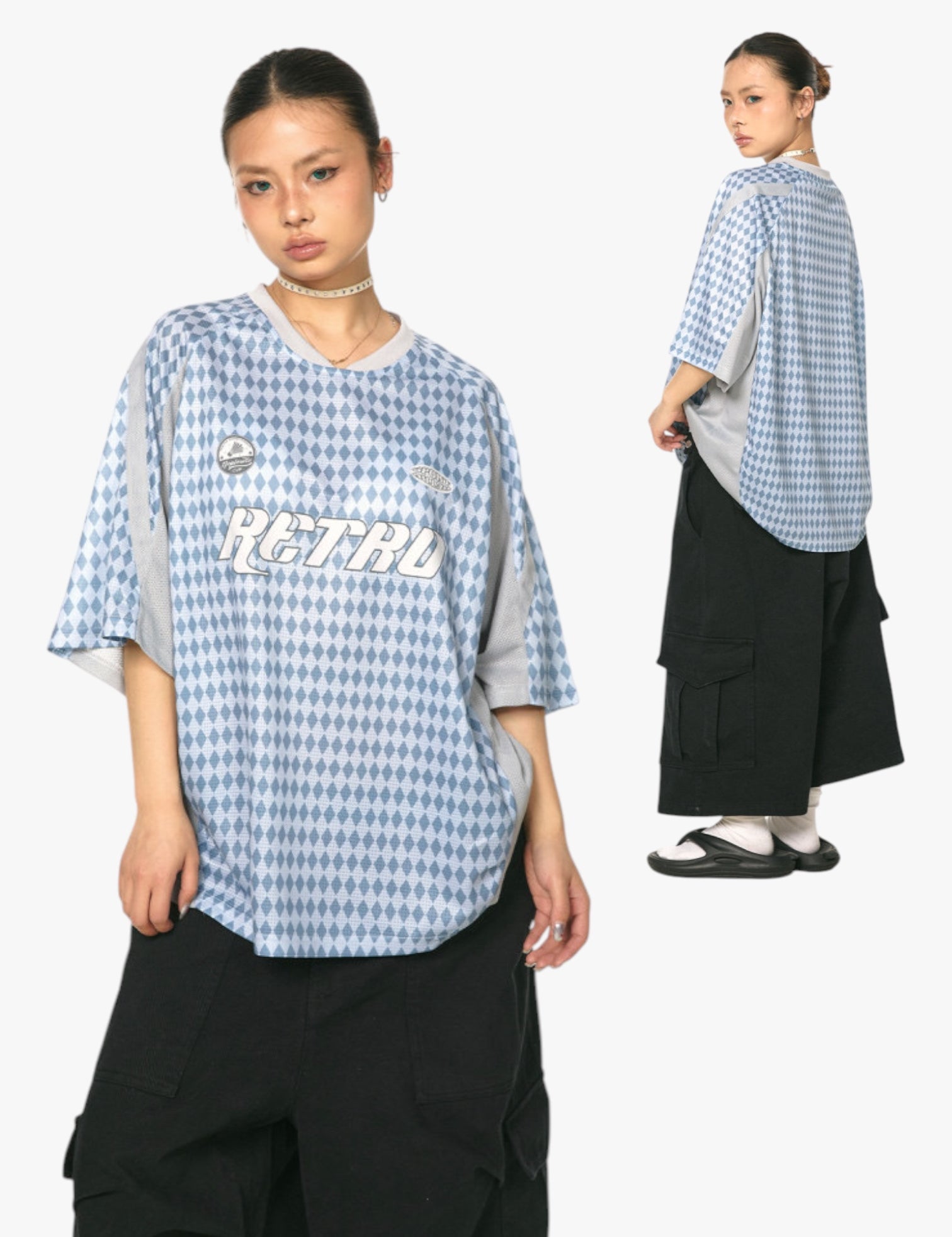 GKIKZ RETRO DIAMOND MESH JERSEY