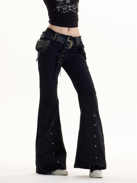 GKIKZ TACTICAL RIVET FLARE PANTS