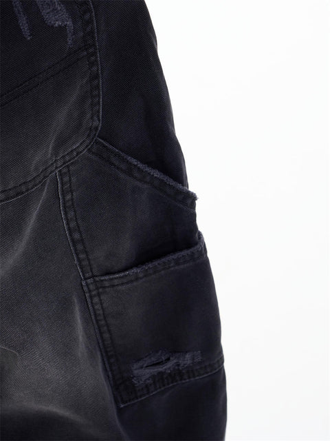 GKIKZ DUAL FADE RIPSTOP WIDE-LEG DENIM