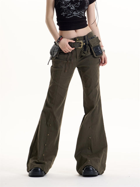 GKIKZ TACTICAL RIVET FLARE PANTS
