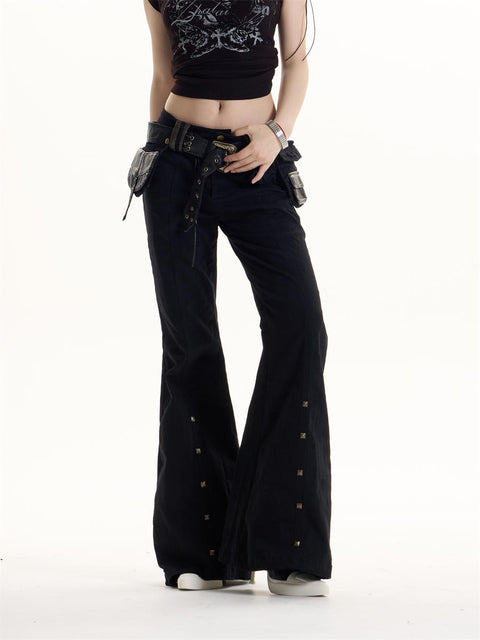 GKIKZ TACTICAL RIVET FLARE PANTS