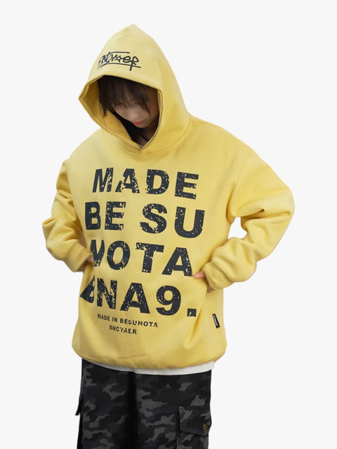 GKIKZ BNA9 LAZY HEAVY LOOSE HOODIE