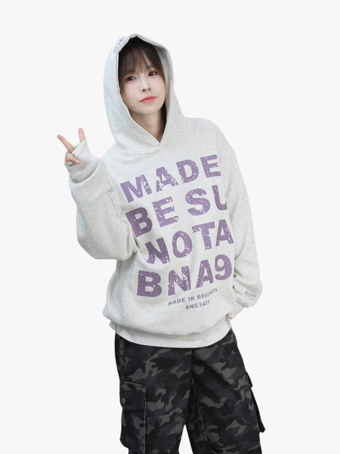 GKIKZ BNA9 LAZY HEAVY LOOSE HOODIE