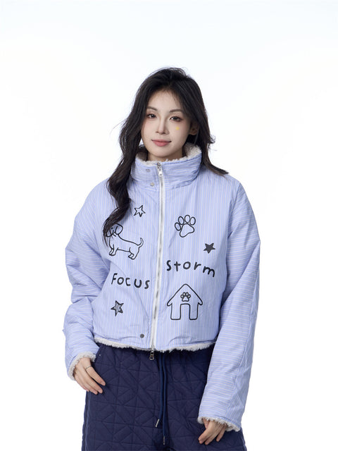 GKIKZ FOCUS STORM REVERSIBLE LAMBWOOL JACKET