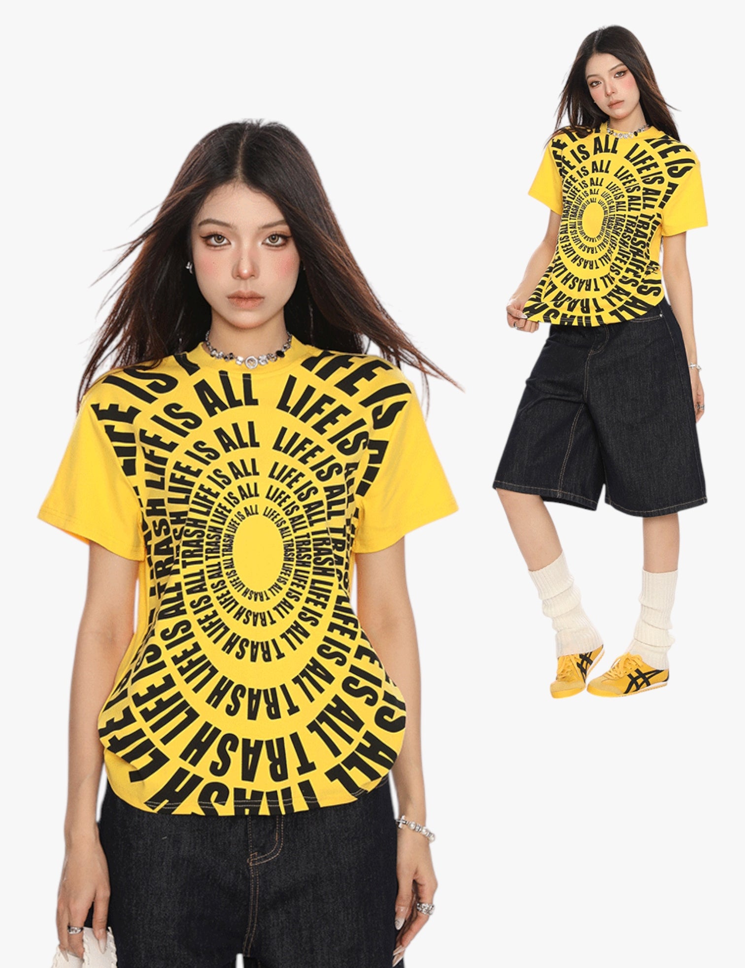 GKIKZ "LIFE IS ALL TRASH" RETRO TEES