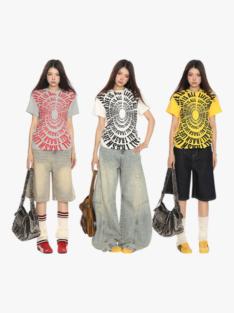 GKIKZ "LIFE IS ALL TRASH" RETRO TEES