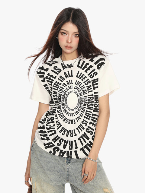 GKIKZ "LIFE IS ALL TRASH" RETRO TEES