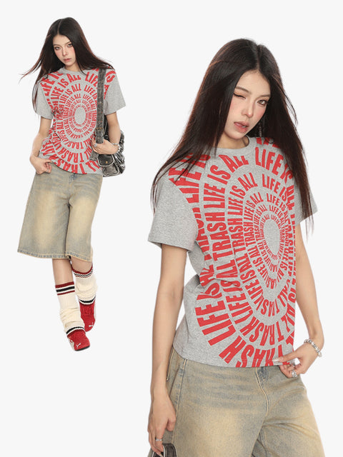 GKIKZ "LIFE IS ALL TRASH" RETRO TEES