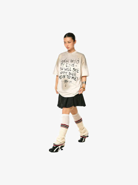 GKIKZ "LOOK INTO MY EYES" HEAVY COTTON GRAPHIC TEES