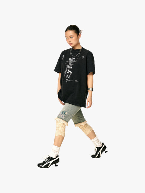 GKIKZ "LET'S MAKE IT GREAT" WASHED HEAVY COTTON TEES