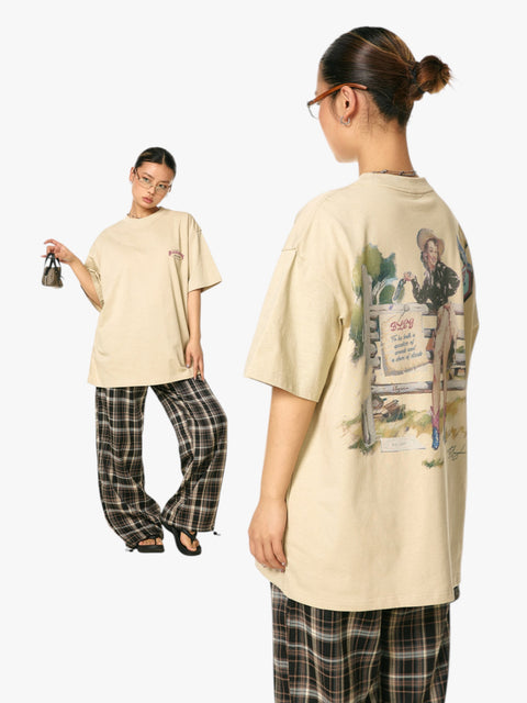 GKIKZ "COWGIRL" HEAVY COTTON GRAPHIC TEES