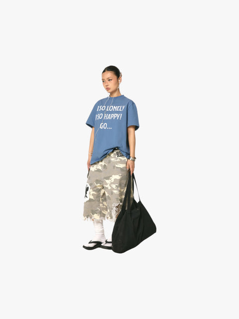 GKIKZ CAMOUFLAGE LIGHT DISTRESSED JORTS