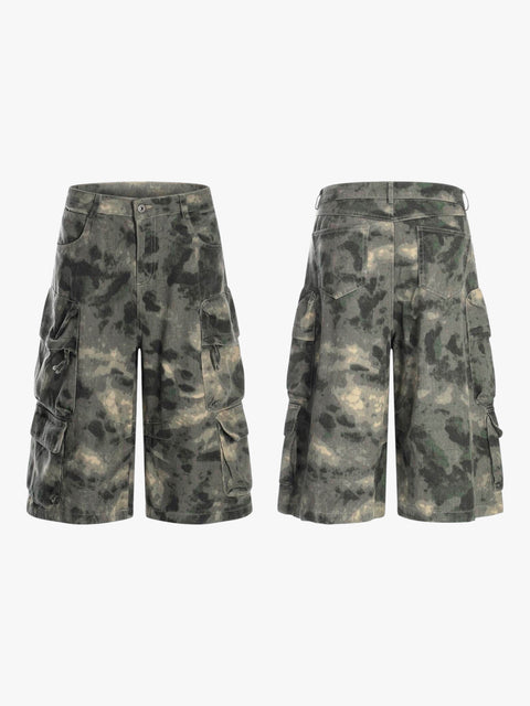GKIKZ URBAN CAMO HEAVY CARGO SHORTS
