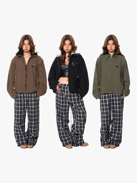 GKIKZ DIFFERENT HOOD MOTORCYCLE JACKET