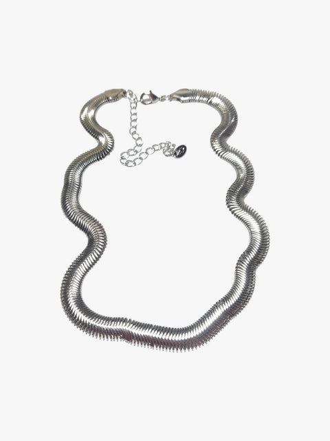 GKIKZ MONOFLEX SILVER SERPENT TITANIUM NECKLACE