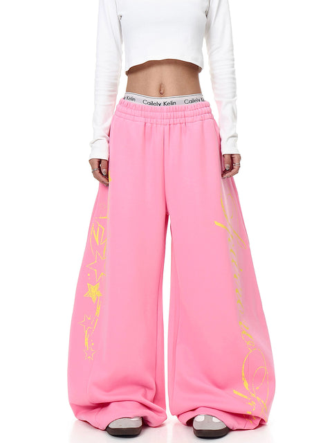 GKIKZ BUBBLE POP STARBURST LOOSE WIDE-LEG PANT