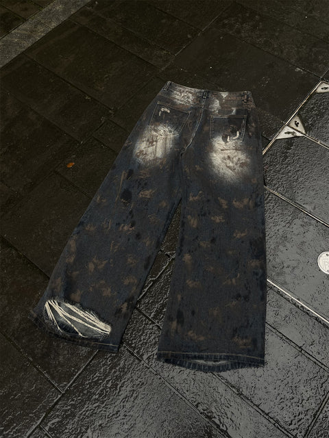 Total Destruction Dirty Baggy Jeans