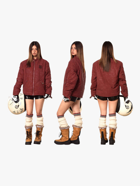 GKIKZ HEAVY MOTOSPORTS COTTON-PADDED JACKET