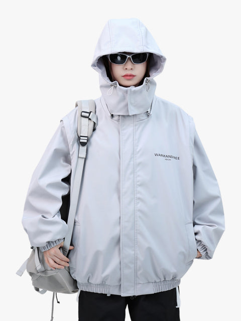 GKIKZ BLOCK COLOUR MULTI-PURPOSE DETACHABLE JACKET