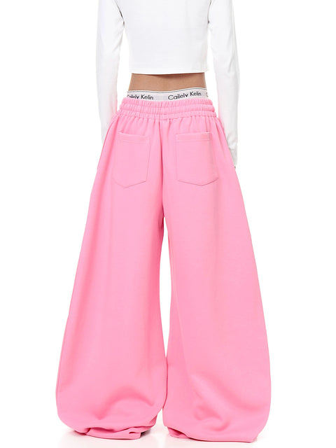 Bubble Pop Starburst Loose Wide-Leg Pant