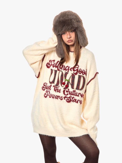 GKIKZ FEELING GOOD RETRO OVERSIZED KNITTED SWEATER