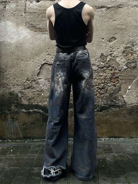 Total Destruction Dirty Baggy Jeans