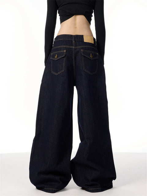 GKIKZ TIMELESS TOTAL PLAIN SCIMITAR HEAVY DENIM JEANS