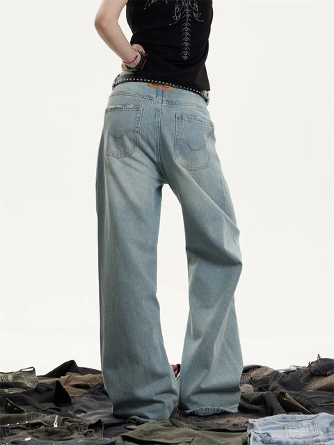 GKIKZ STONEFLOW HEAVY WIDE-LEG DENIM