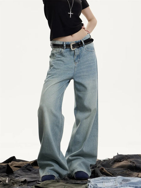 GKIKZ STONEFLOW HEAVY WIDE-LEG DENIM