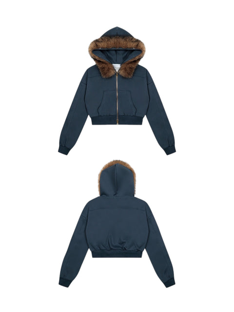 GKIKZ FOX FLARE ZIP-UP HOODIE