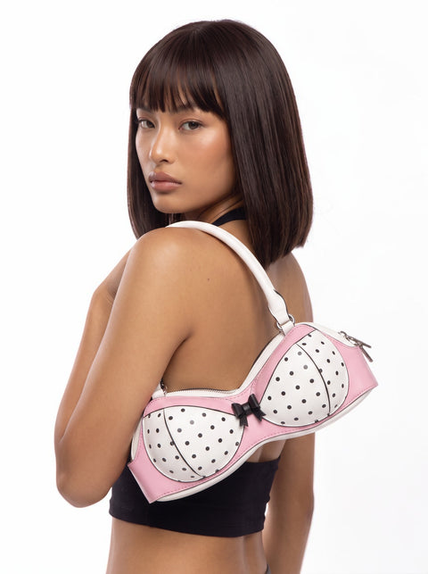 Dottie Bow Bustier Shoulder Leather Bag